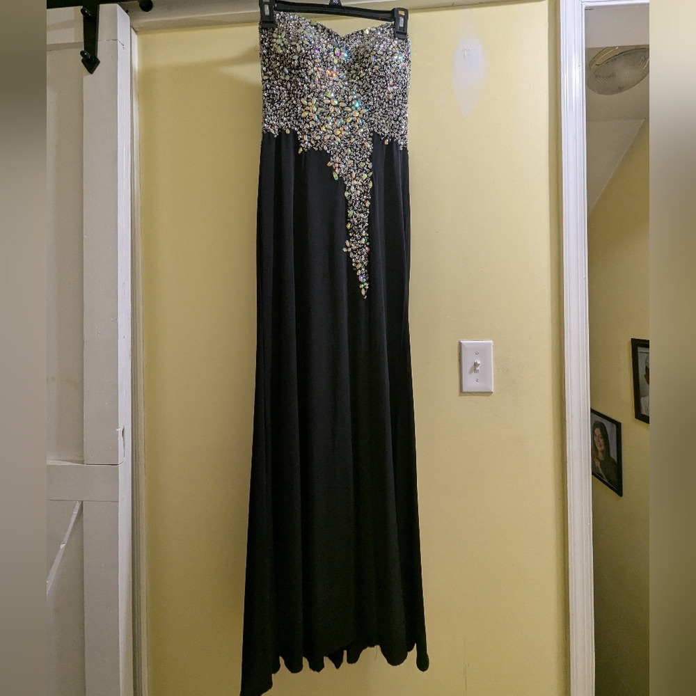 Black Crystal Prom Dress